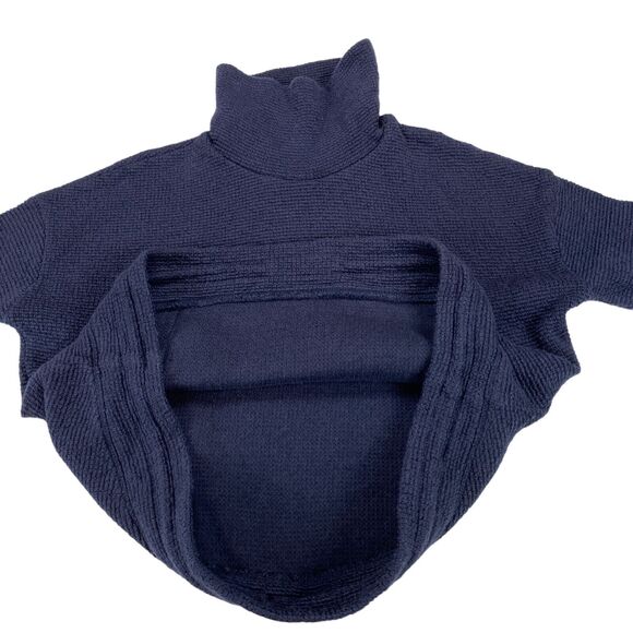 Sweaty Betty Sweatshirt Womens Navy US 8-10 Boucle Funnel Neck Cropped Pullover - Picture 14 of 16